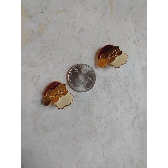Vintage Santa NP Signed Clip On Stud Earrings Estate Jewelry - Picture 3 of 9
